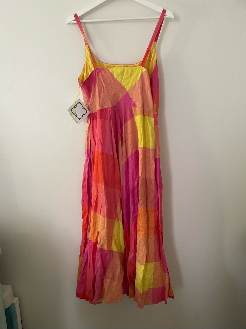 Liz Claiborne Vintage Pink and Orange Geometric Maxi Dress - Picture 9 of 11
